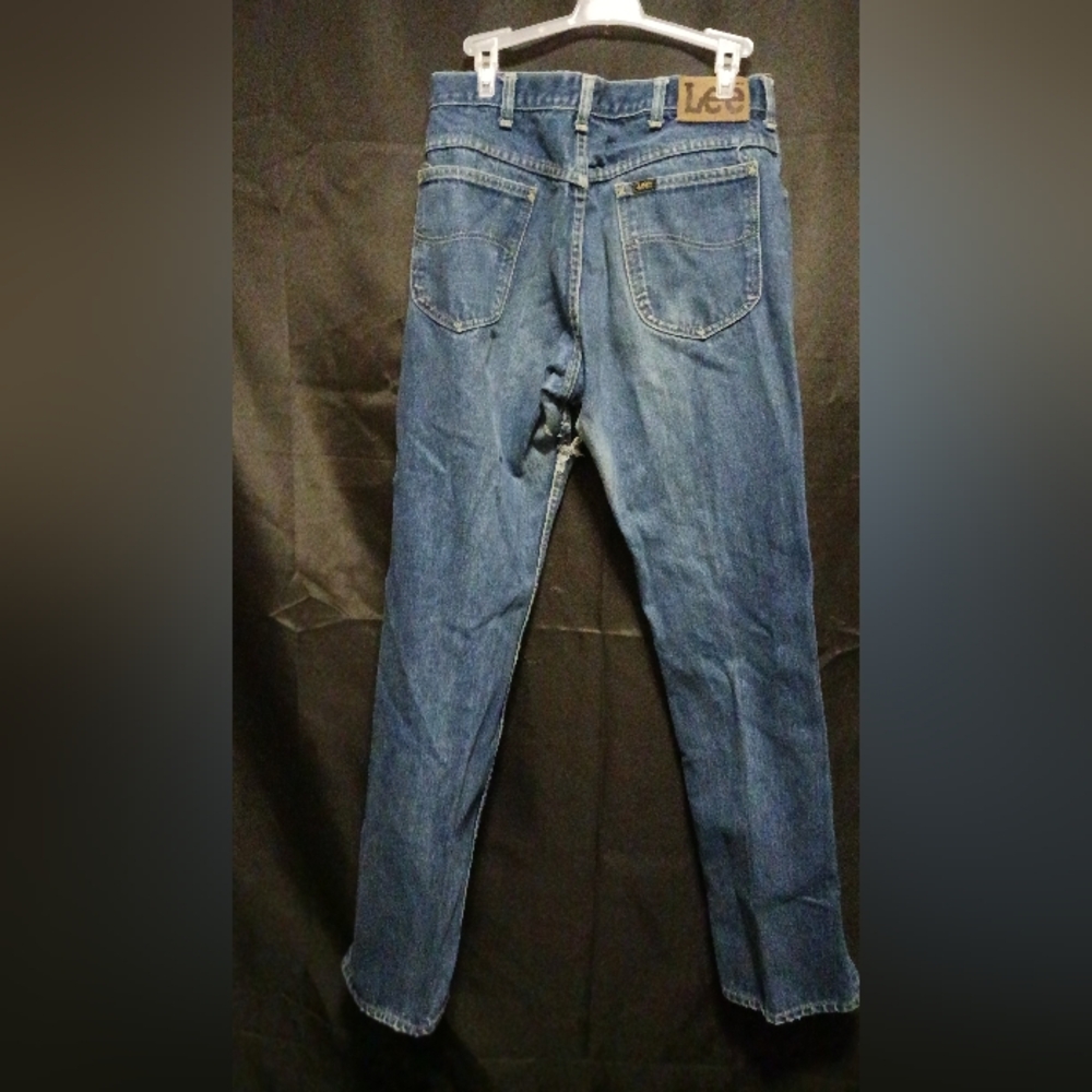 Vintage Lee Jeans Women 33x32 High Rise 80s Mom Jeans Blue Denim sz 33x32 - Picture 4 of 7